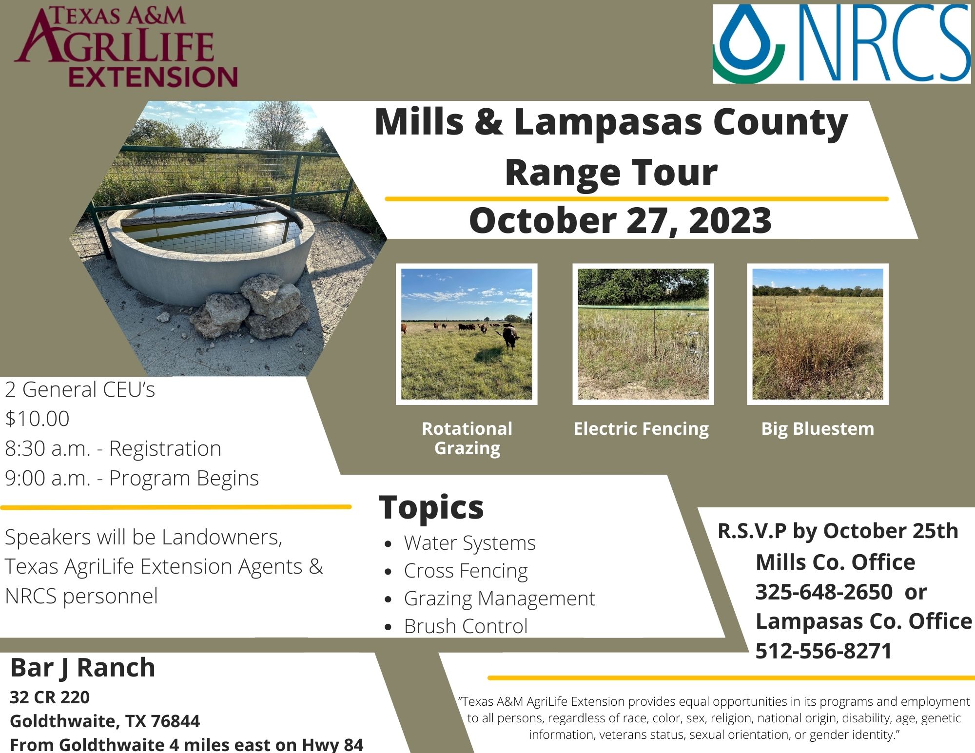 2023 Mills and Lampasas Range Tour